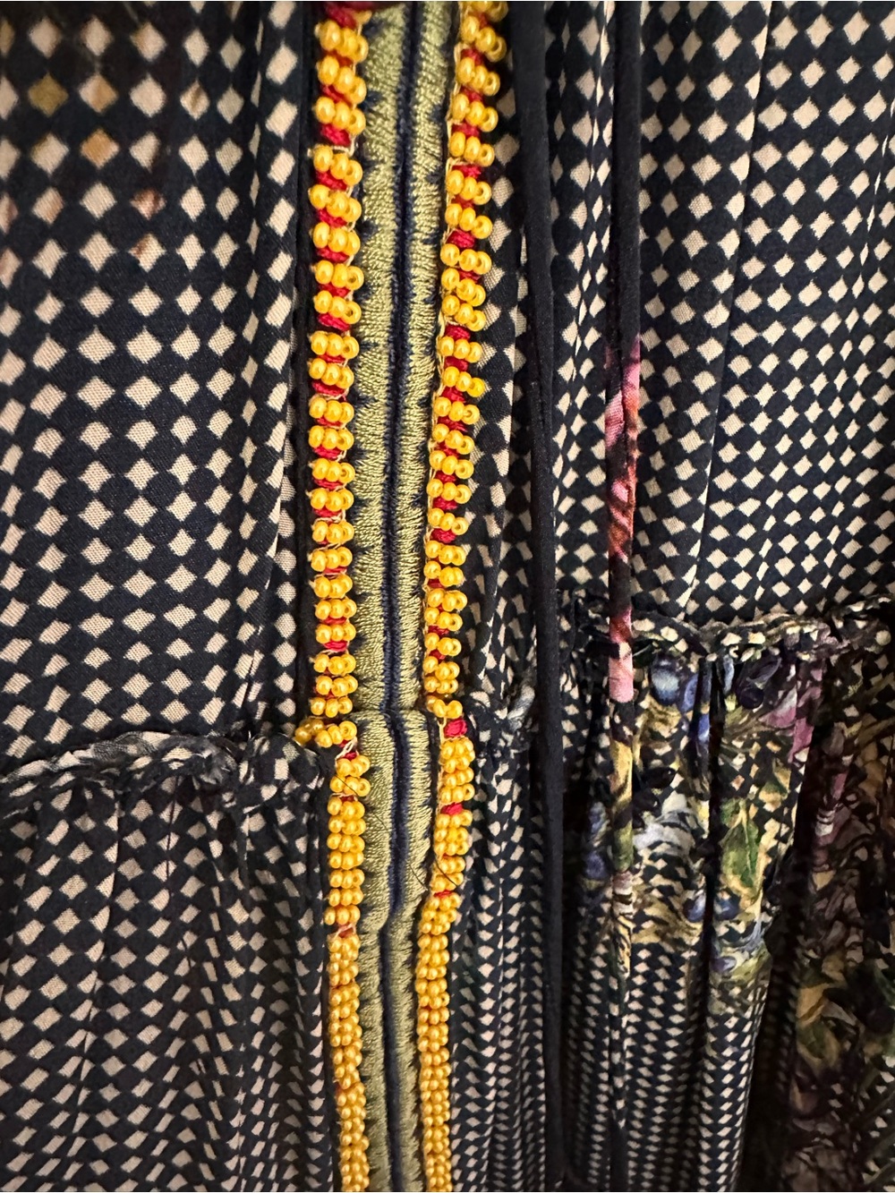 Anthropology Bhanuni Bohemian Floral Stripe Maxi Dress in Multicolor - Picture 7 of 8
